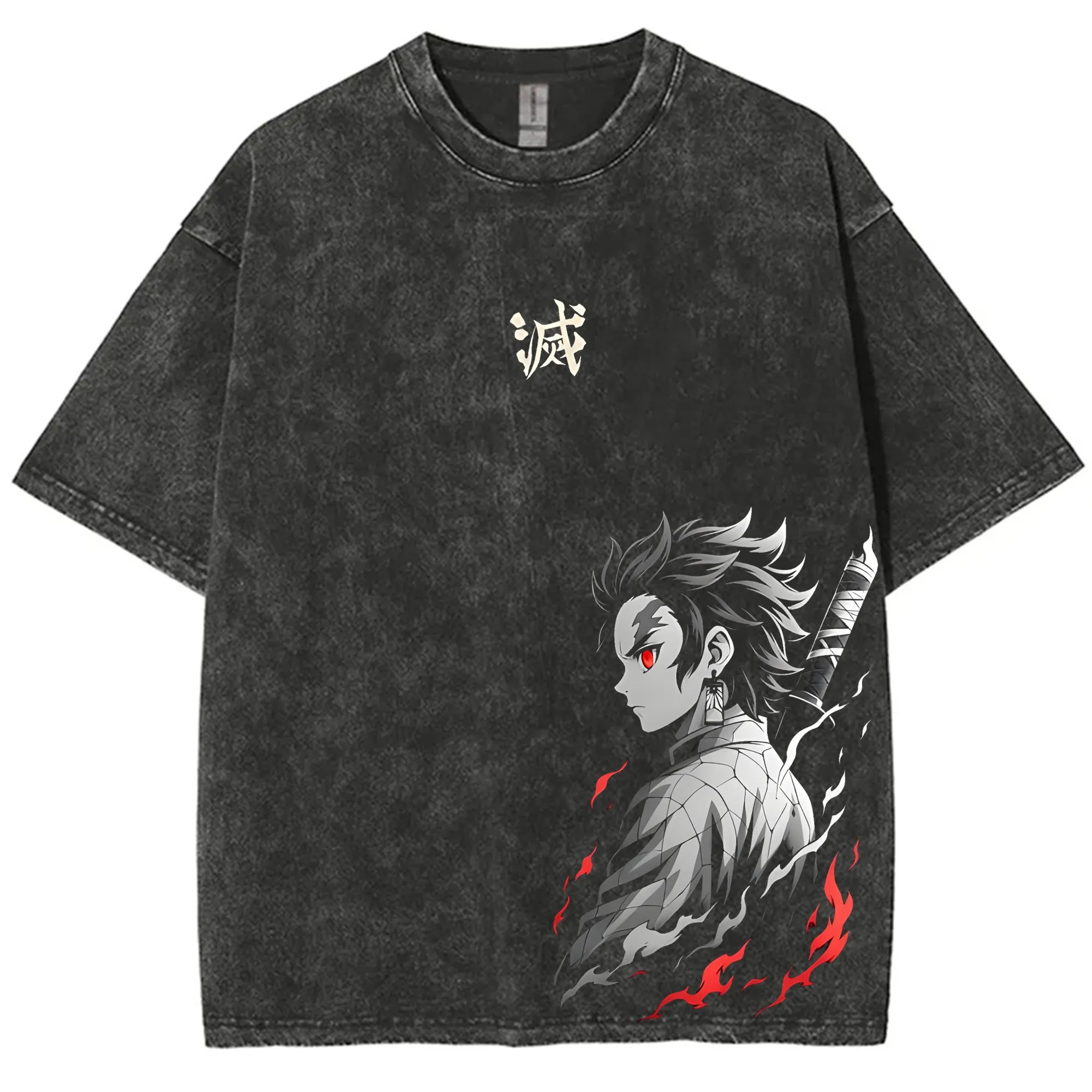 Street Fashion Hats - Streetwear Demon Slayer Vintage Washed Graphic