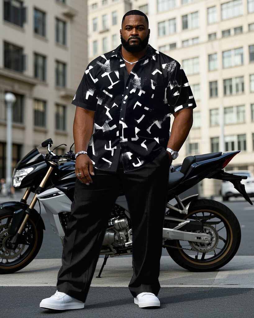 Camo Pattern Set - S-9XL Plus Size Men's Geometric Camo