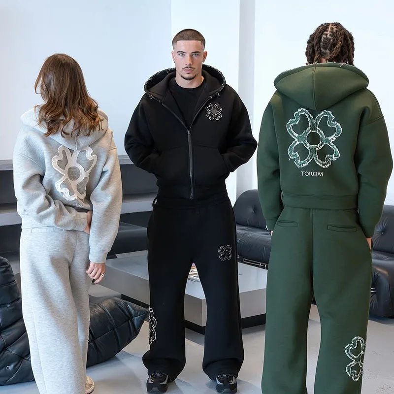 Street Fashion Male - Spring Autumn Oversized 4 Leaf Clover