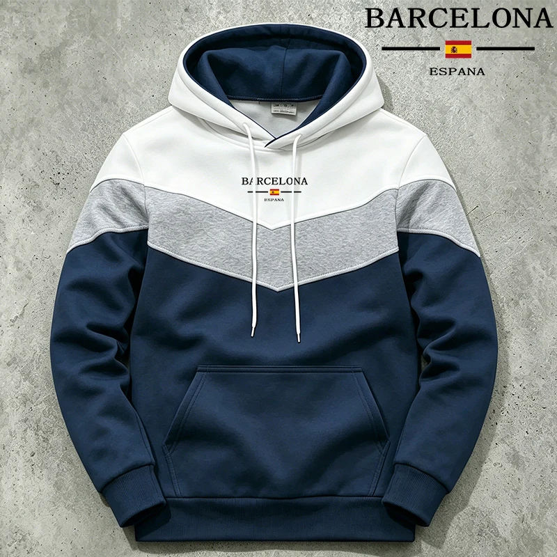 Street Fashion In Spain - Spain Street Casual Fashion Hooded Sweatshirt