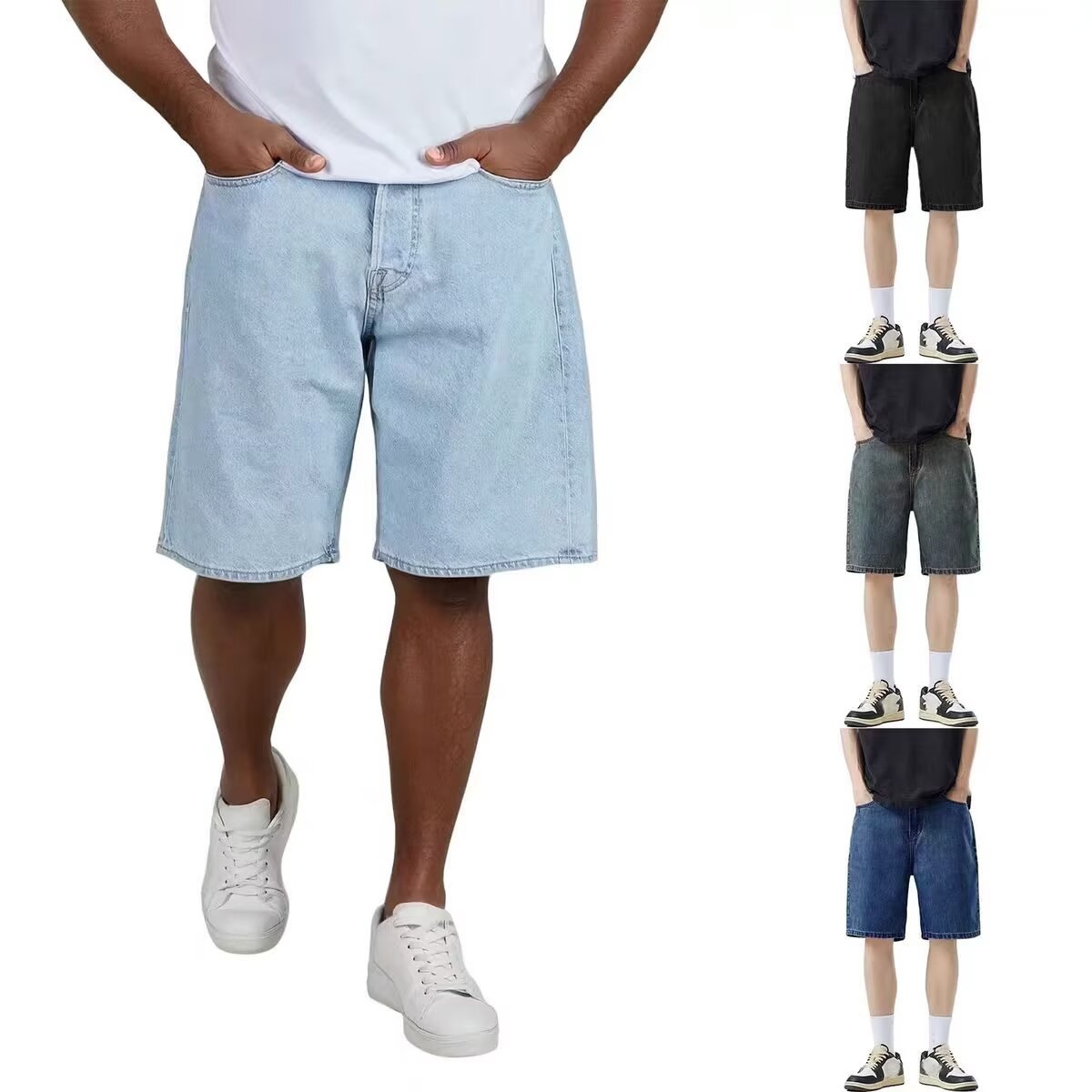 Street Fashion Urban - Men's Denim Shorts Summer Thin Lightweight