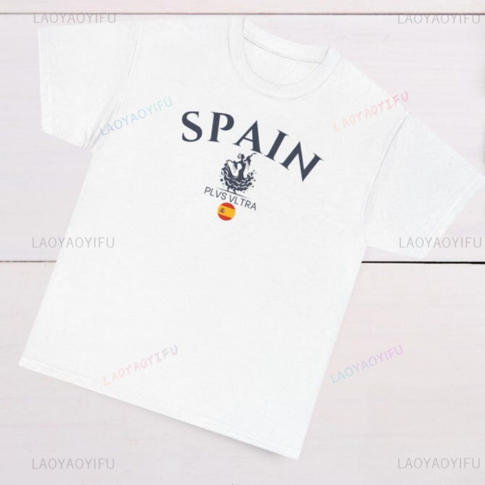 Spain Flag Graphic Printed T-s - Street Fashion In Spain 评论和价格
