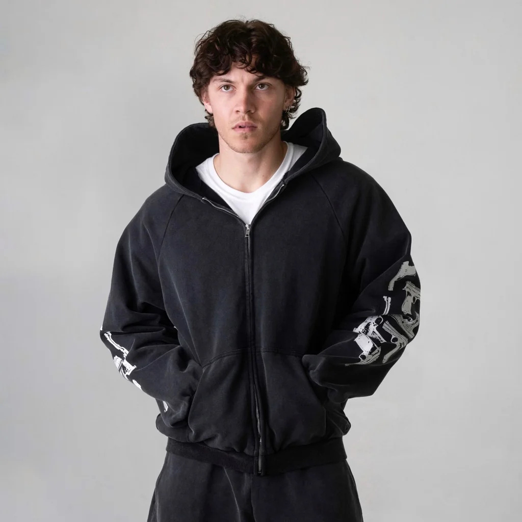 American street style, minorit - Street Fashion Zip Up Hoodie 评论和价格