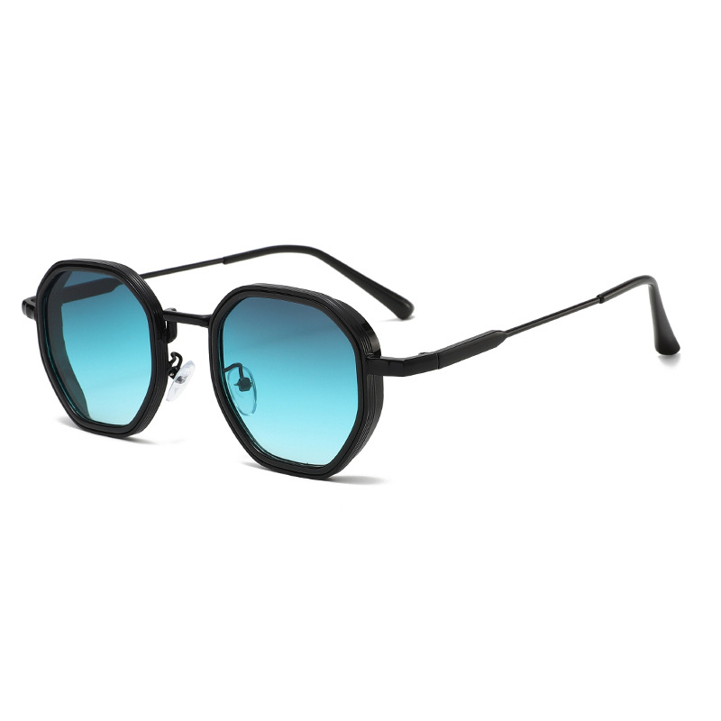 Metal Polygon Retro Sunglasses - Street Fashion High End 评论和价格