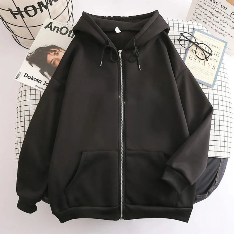High Street Hoodie Men Solid C - Street Fashion Zip Up Hoodie 评论和价格