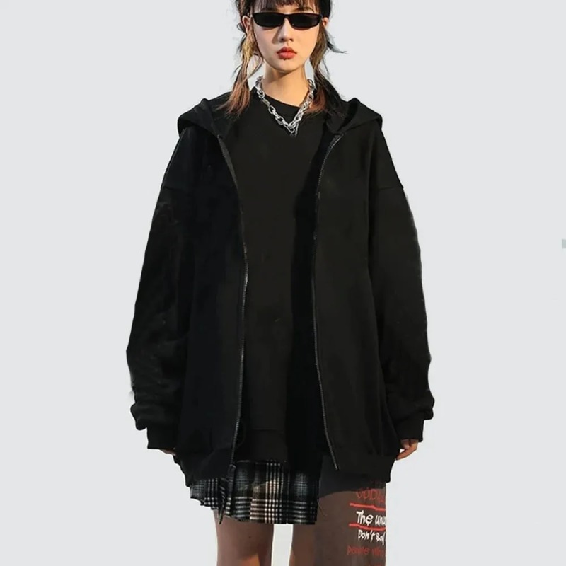 High Street Hoodie Men Solid C - Street Fashion Zip Up Hoodie 评论和价格