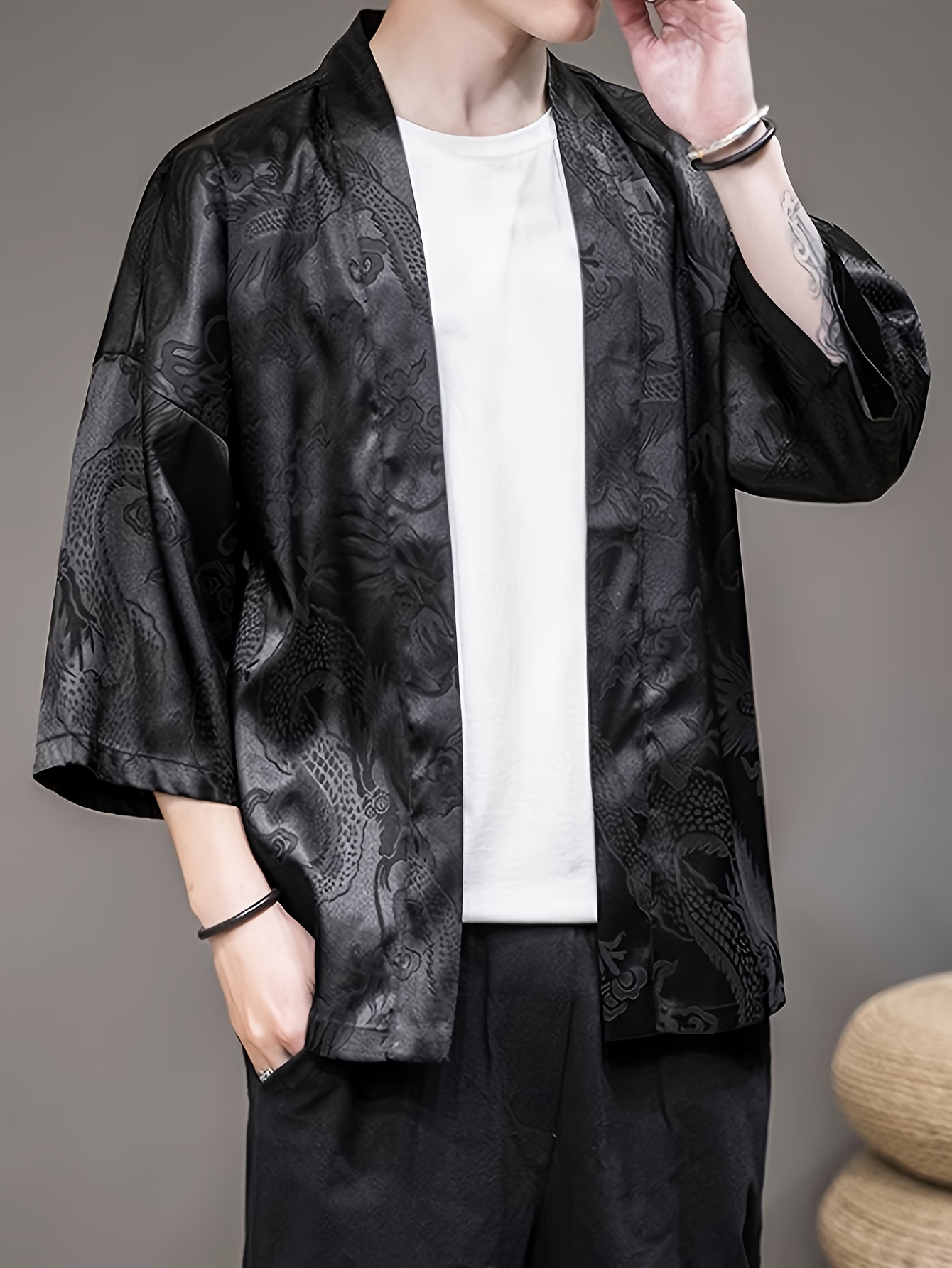 2026 Summer Men's Kimono 3D Pr - Street Fashion Clothing 评论和价格