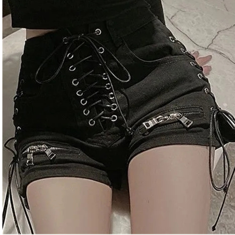 2026 New Bandage Sexy Denim Sh - Street Fashion Goth 评论和价格