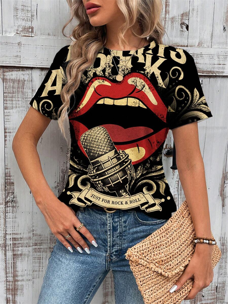 Butterfly Print Women's T-shir - Street Fashion Urban 评论和价格