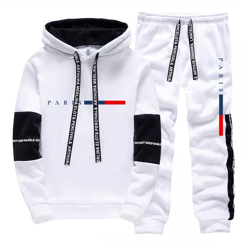Men's Set/Hoodie/Pants Paris F - Street Fashion Male 评论和价格