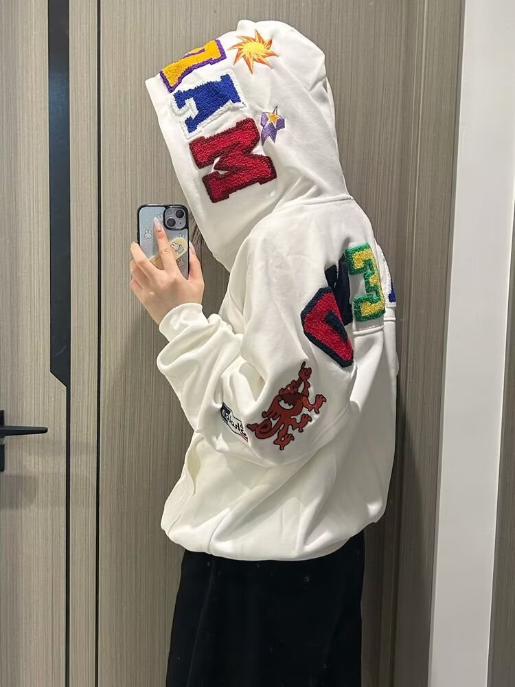 American Retro Zip-up Hoodies  - Street Fashion Zip Up Hoodie 评论和价格