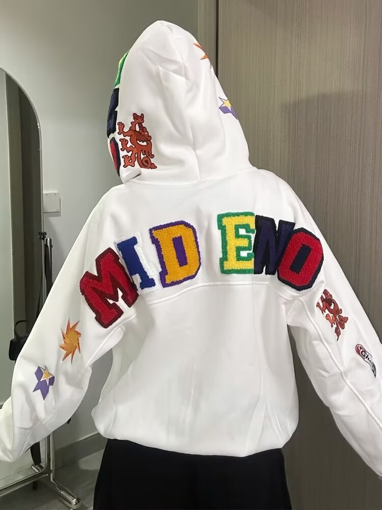 American Retro Zip-up Hoodies  - Street Fashion Zip Up Hoodie 评论和价格
